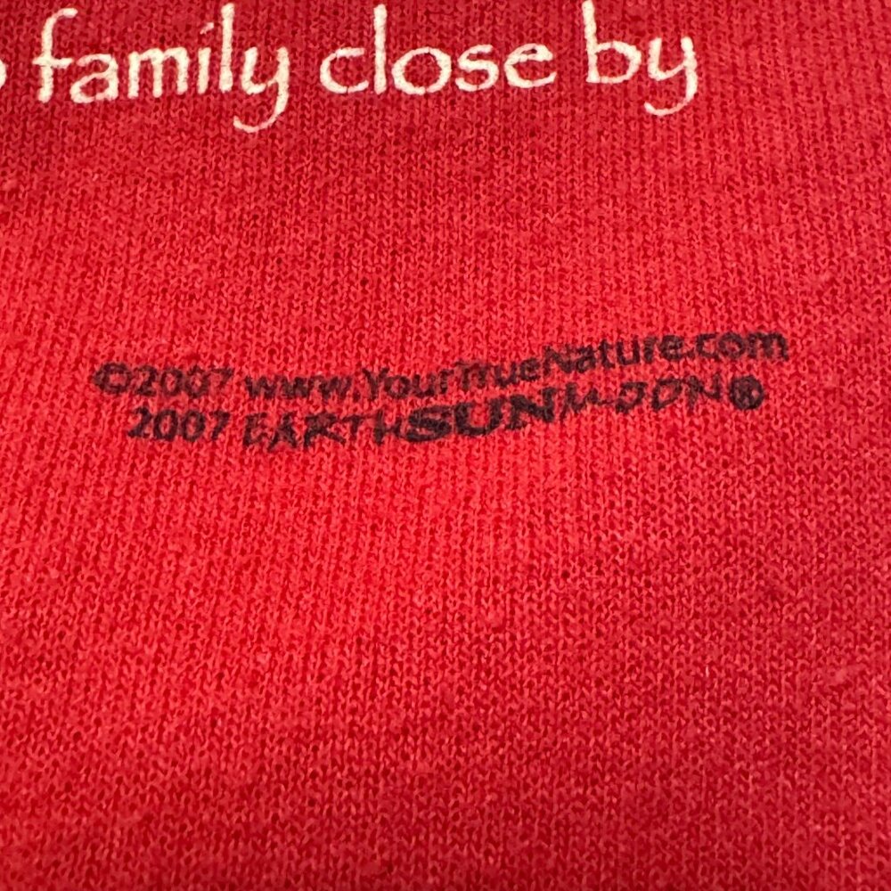 VTG Advice from a Ladybug Sweatshirt Men's Small Red Heavy Blend Grandma Y2K 00s - Picture 5 of 9